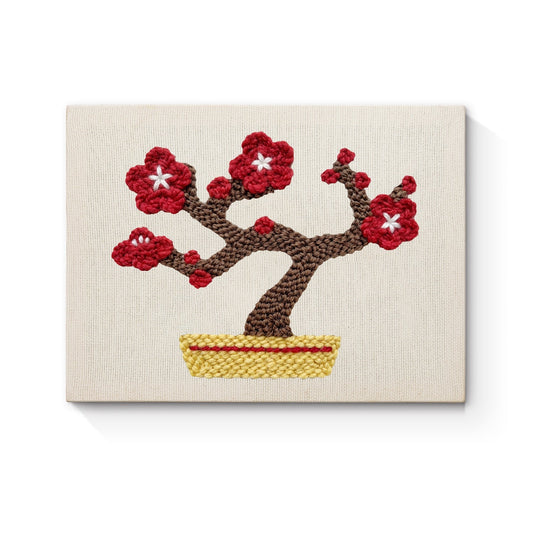 Bonsaiträd – Punch needle-broderi