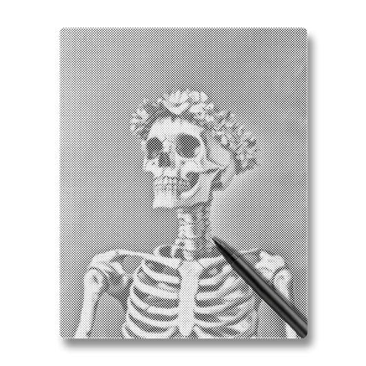 Leende skalle - Prickmålning