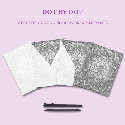 Regnbågsblommandala - Prickmålning