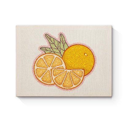 Färska apelsiner – Punch needle-broderi