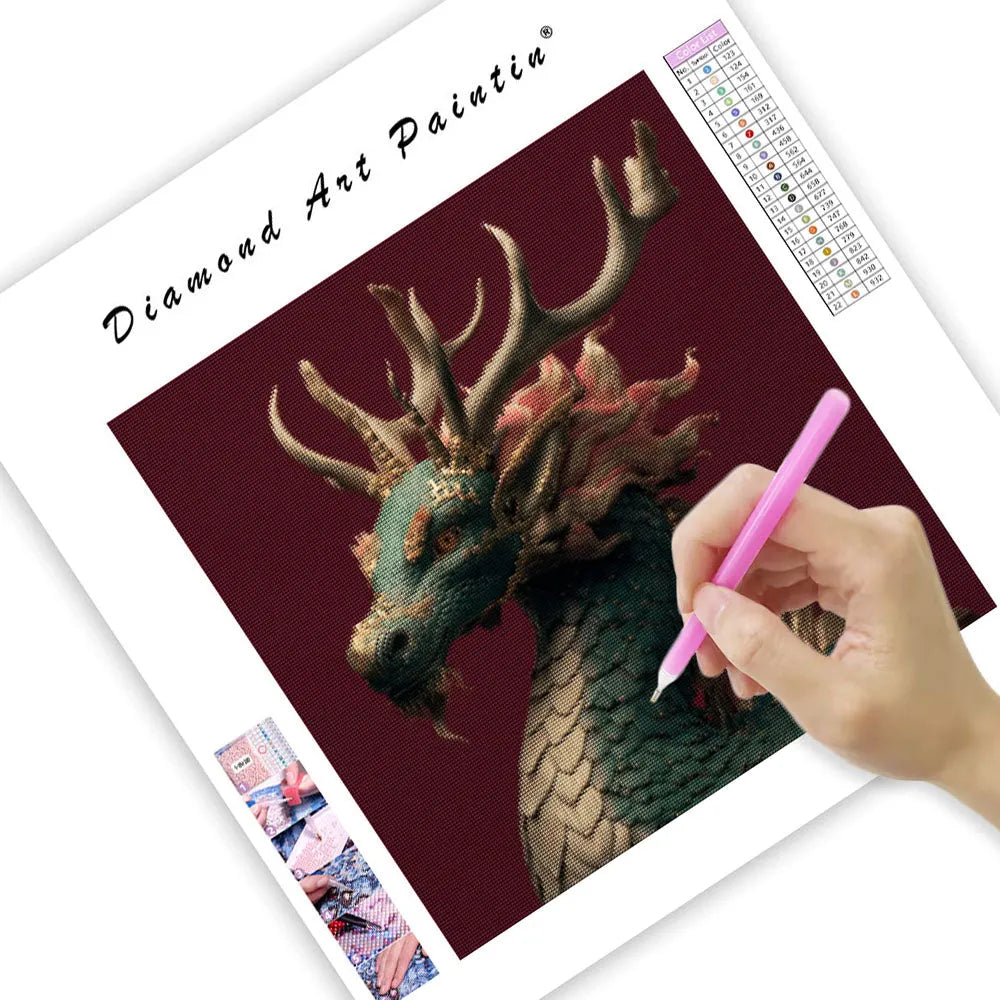 Lyckobringande qilin – Diamantmålning