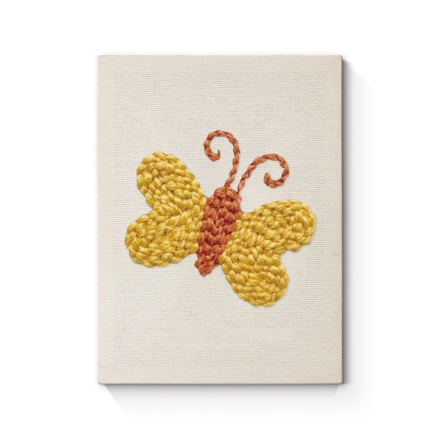 Fjärilsbroderi – Punch needle-broderi