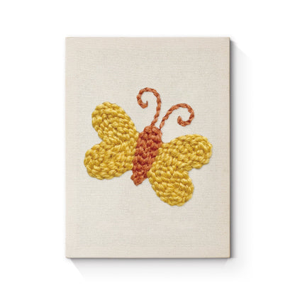 Fjärilsbroderi – Punch needle-broderi