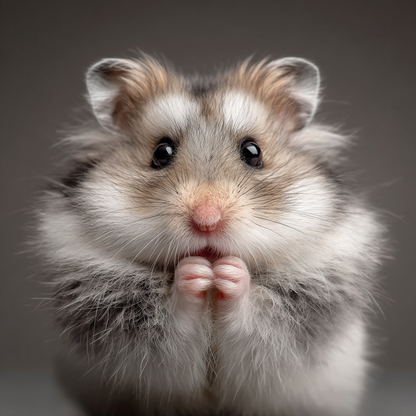 Teddyhamster som putsar sig – Diamantmålning