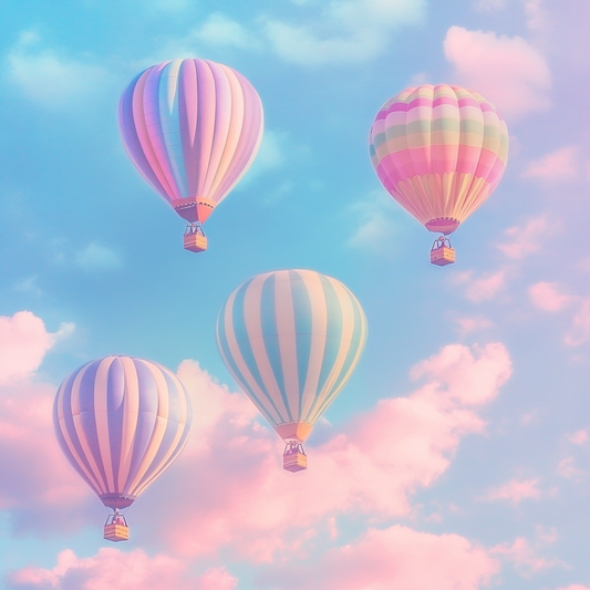 Pastell ballonghimmel - Diamantmålning