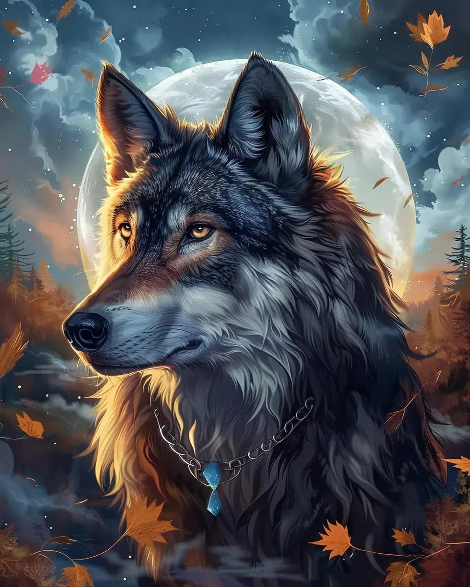 Wolf King - DiamantmåLning