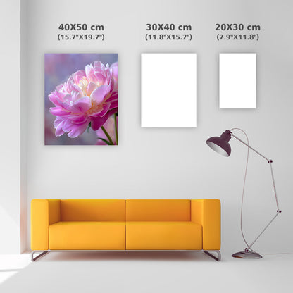Blommande rosa pion – Diamantmålning