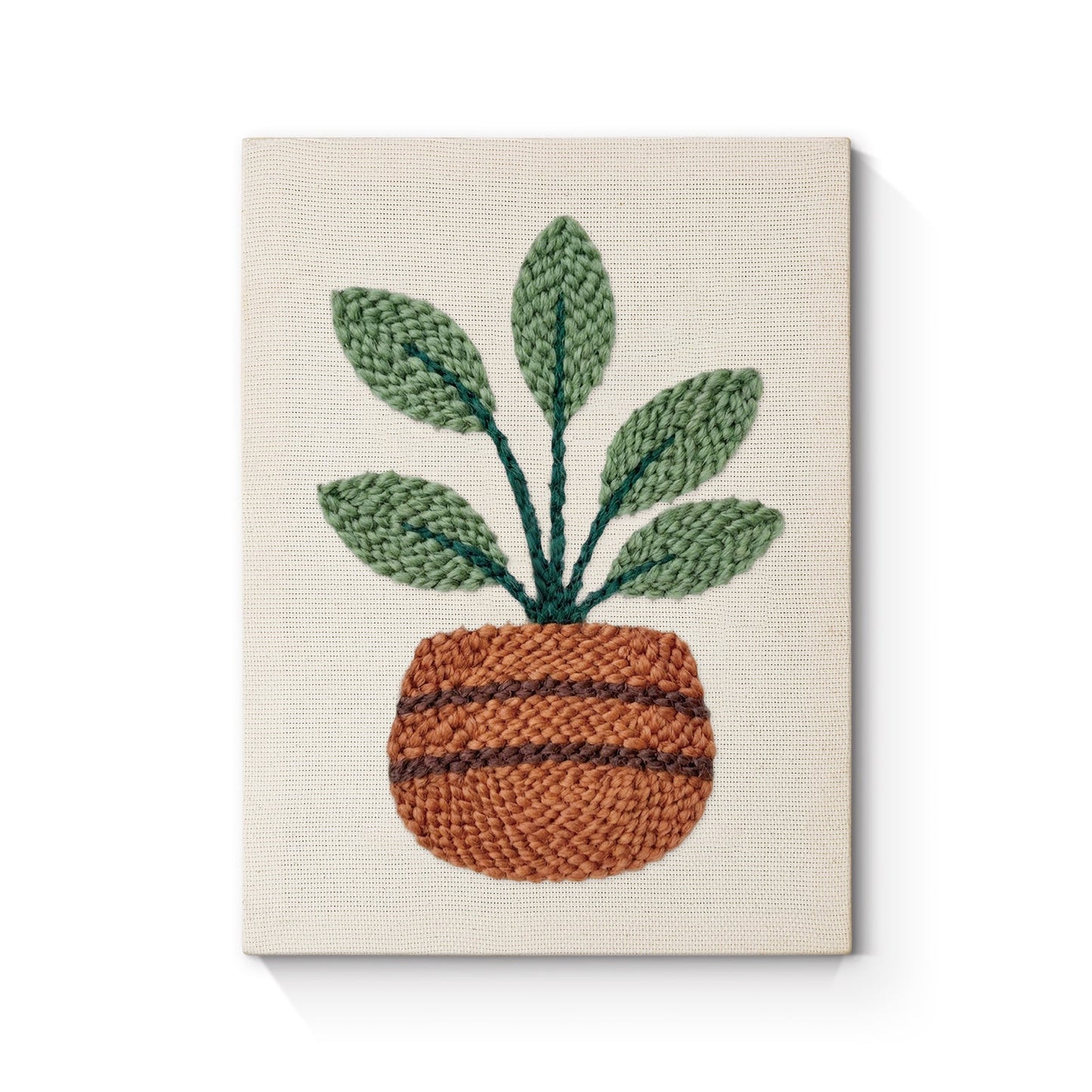 Frodig krukväxt – Punch needle-broderi
