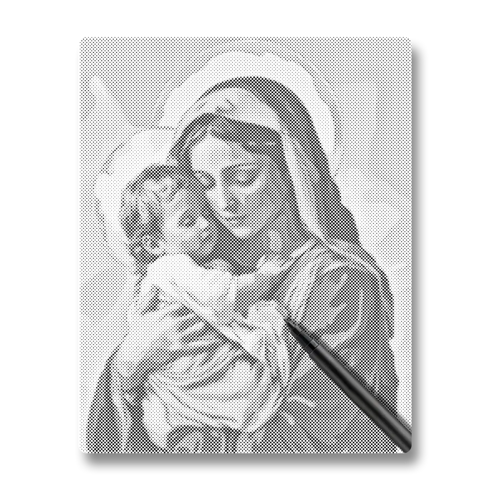 Helig omfamning - Prickmålning