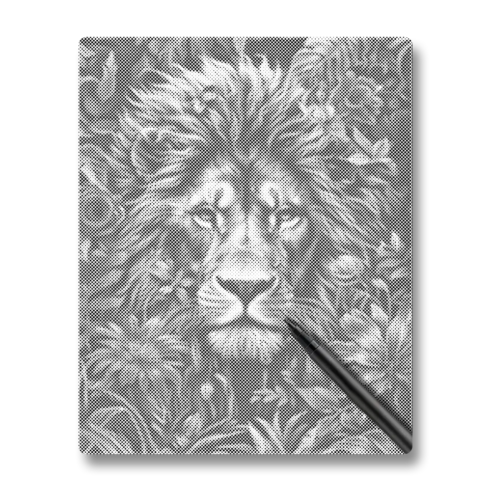 Lövverk och lejonraseri - Prickmålning