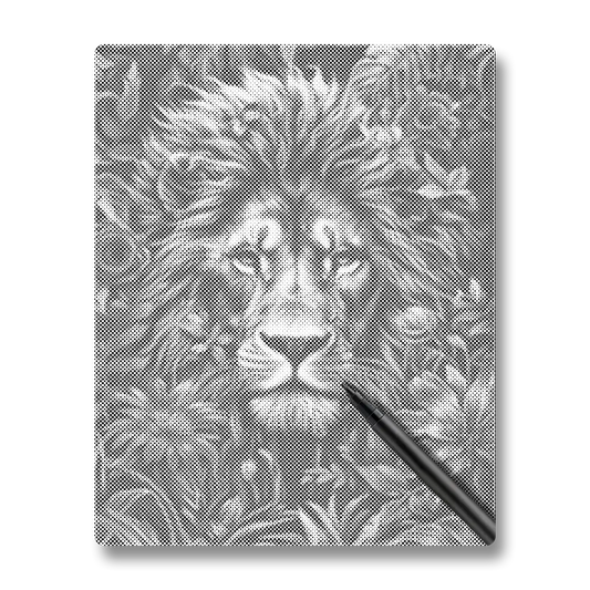 Lövverk och lejonraseri - Prickmålning