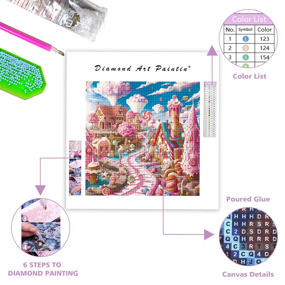 Pink Candy Paradise - DiamantmåLning