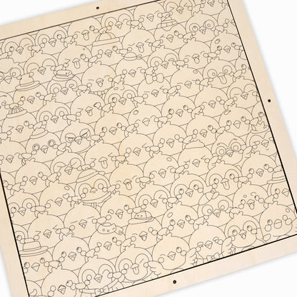 Fåglar - Träpussel med målarbilder