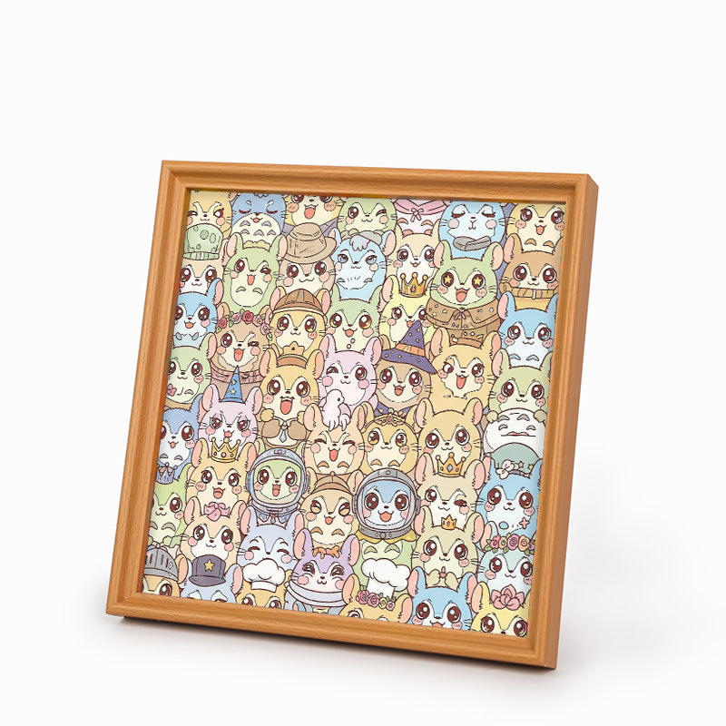 Chinchilla - Träpussel med målarbilder