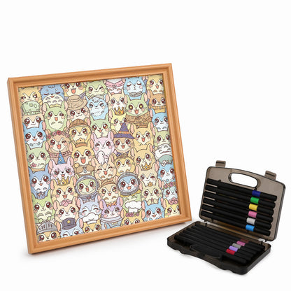 Chinchilla - Träpussel med målarbilder