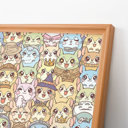 Chinchilla - Träpussel med målarbilder