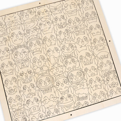 Chinchilla - Träpussel med målarbilder