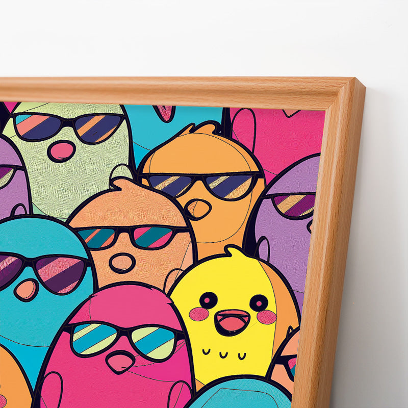 Coola fåglar - Träpussel med målarbilder