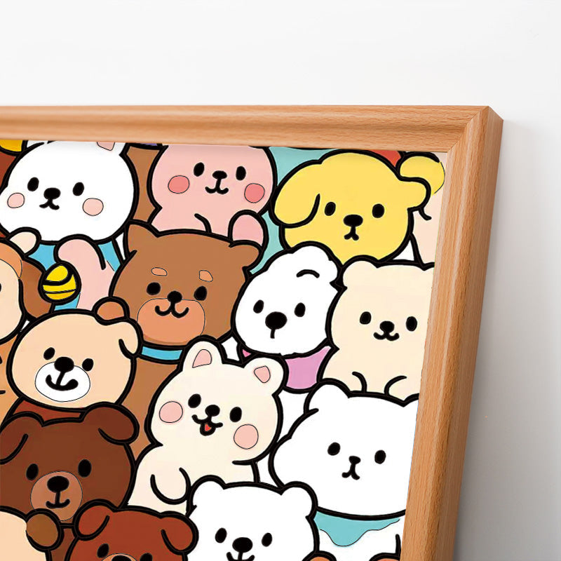 Skogskompisar - Träpussel med målarbilder