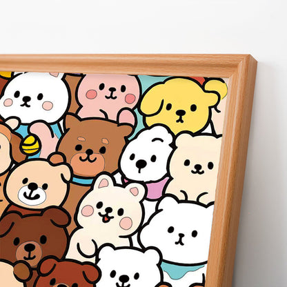 Skogskompisar - Träpussel med målarbilder