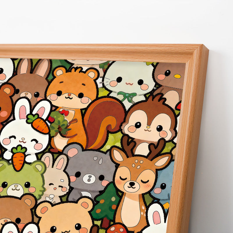 Skogsgäng - Träpussel med målarbilder