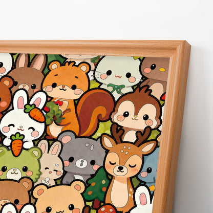 Skogsgäng - Träpussel med målarbilder