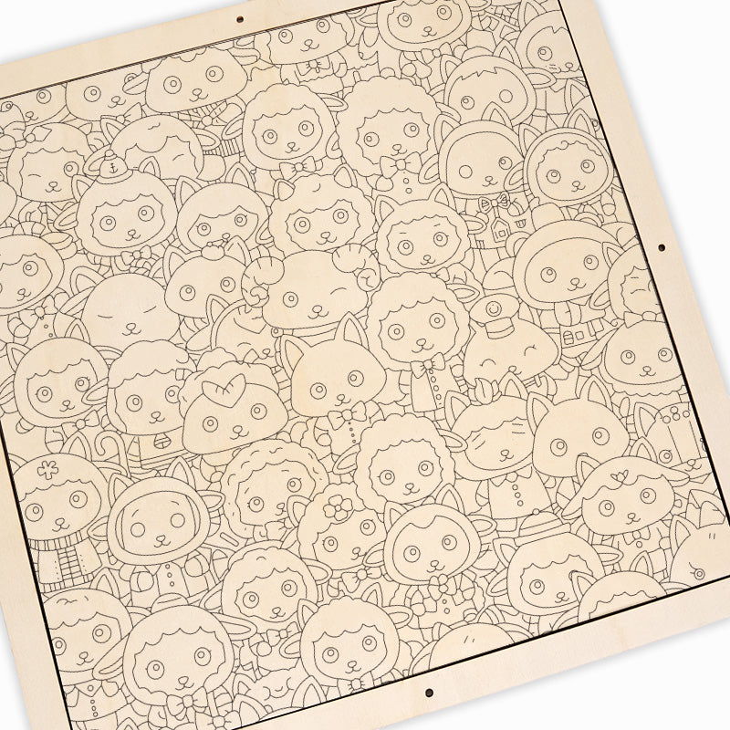 Får - Träpussel med målarbilder