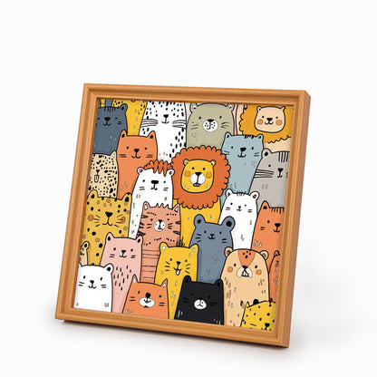 Shiba Inu - Träpussel med målarbilder