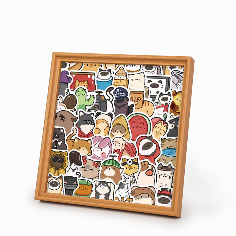 Glada Husdjur - Träpussel att färglägga