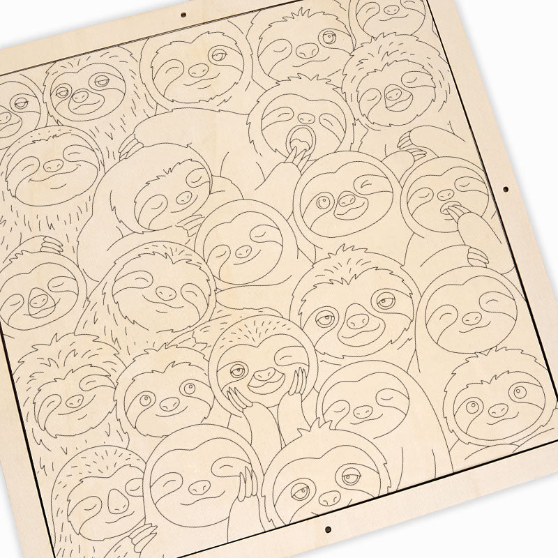 Lata Sengångare - Träpussel att färglägga