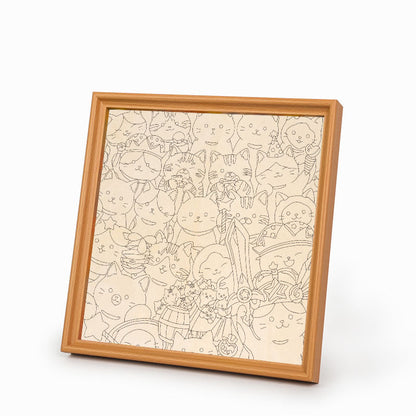 Magiska Kattungar - Träpussel att färglägga