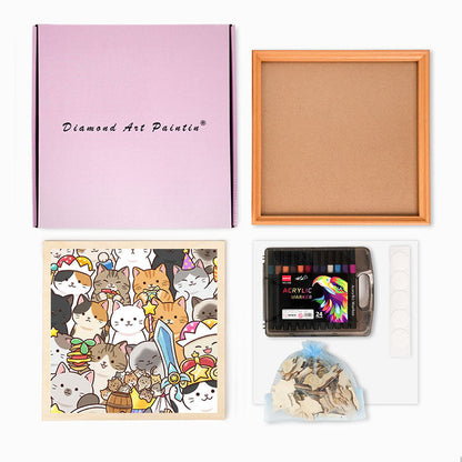 Magiska Kattungar - Träpussel att färglägga