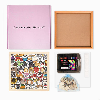 Glada Husdjur - Träpussel att färglägga