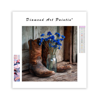 Cowboystövlar och blåmössor - Diamantmålning