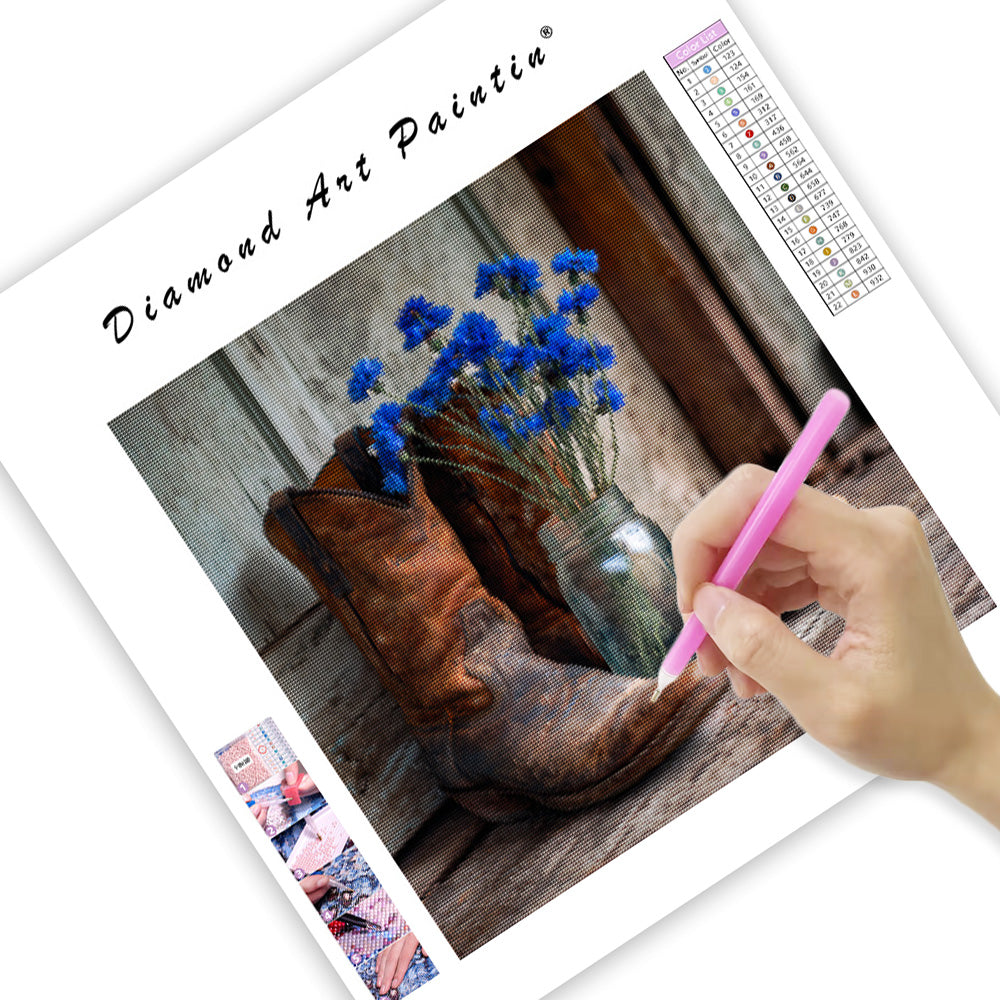 Cowboystövlar och blåmössor - Diamantmålning