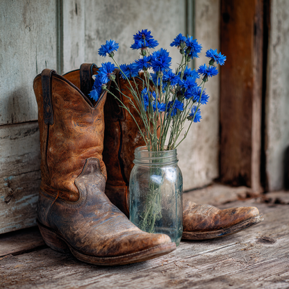 Cowboystövlar och blåmössor - Diamantmålning