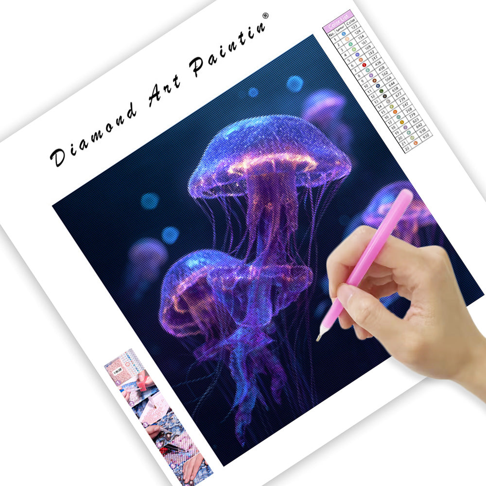Djuphavsglödande maneter - Diamantmålning