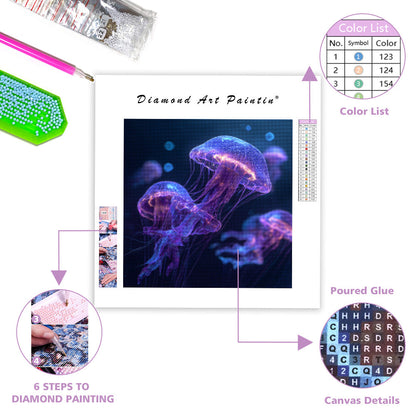 Djuphavsglödande maneter - Diamantmålning