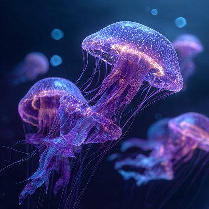 Djuphavsglödande maneter - Diamantmålning