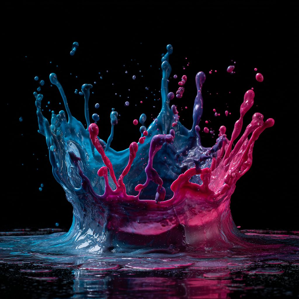 Dynamisk färgstänk krona - Diamantmålning