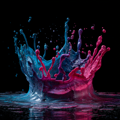 Dynamisk färgstänk krona - Diamantmålning