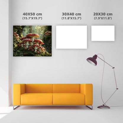 Förtrollad skogssvamp cirkel - Diamantmålning