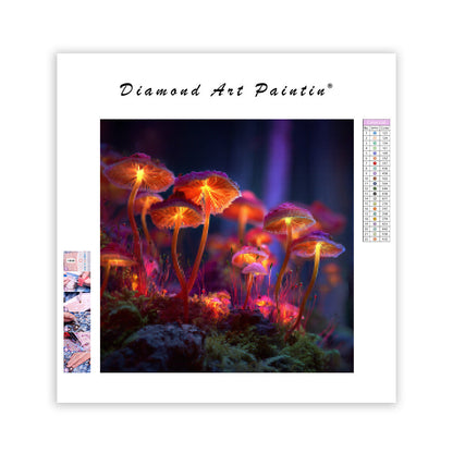 Förtrollad svamp Mikroskog - Diamantmålning