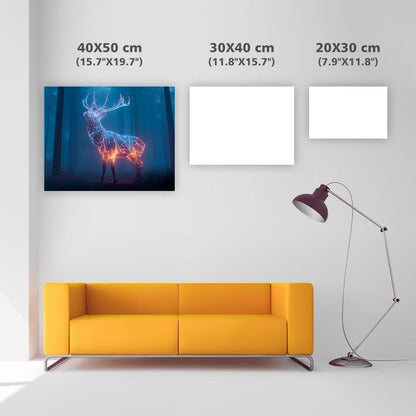 Geometrisk lysande hjort - Diamantmålning
