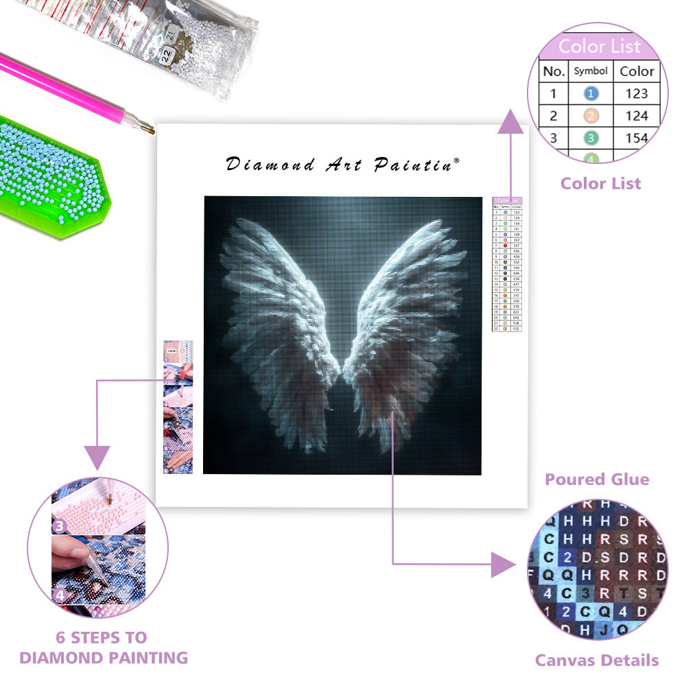 Skyddsängelvingar - Diamantmålning