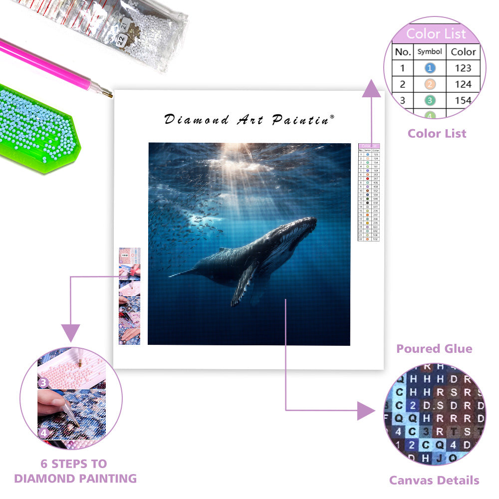 Knölval som stiger upp - Diamantmålning