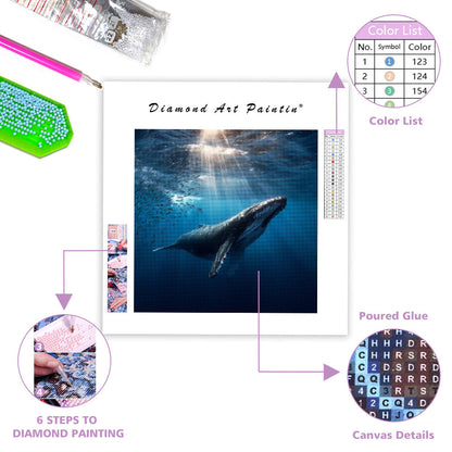 Knölval som stiger upp - Diamantmålning