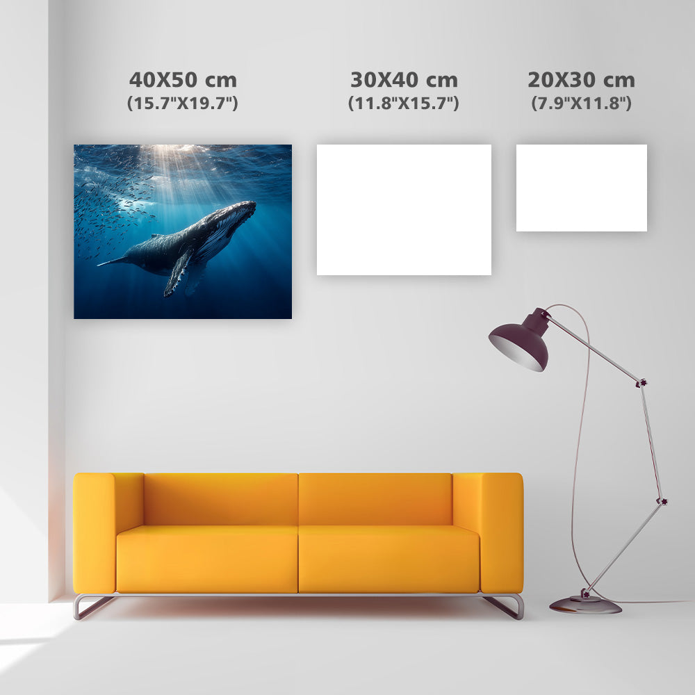 Knölval som stiger upp - Diamantmålning