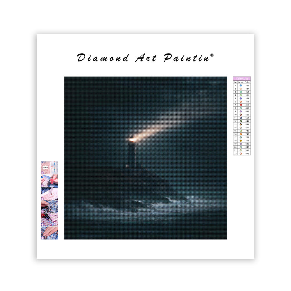 Fyr i stormen - Diamantmålning