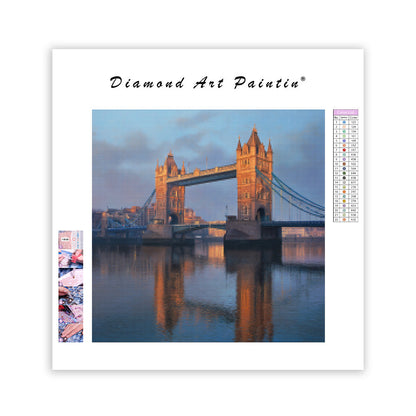 London Tower Bridge i gryningen - Diamantmålning